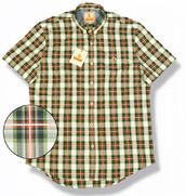 View Item Baracuta 'Sydney' Mod Button Down Small Collar Golf Check S/S Shirt Green